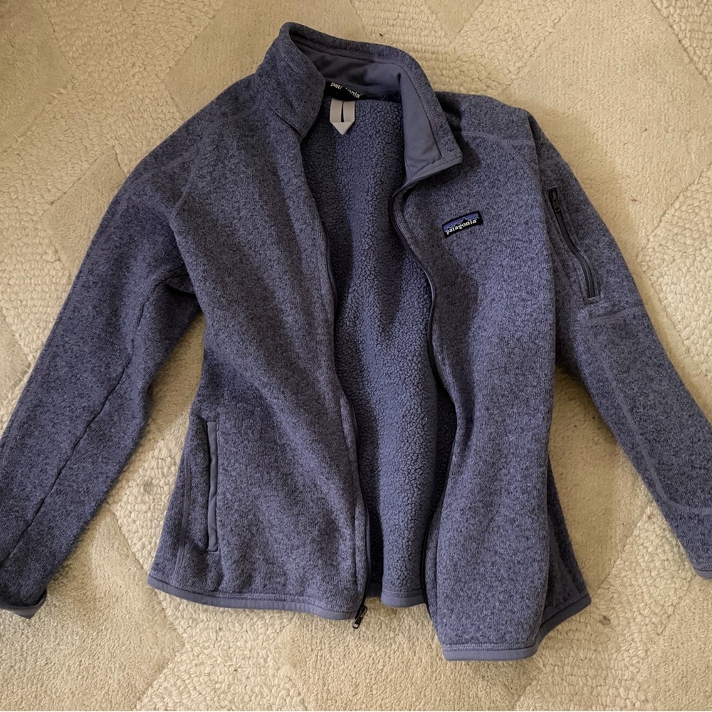 Girls Purple/Gray Patagonia Fleece Jacket
